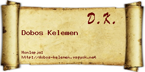 Dobos Kelemen névjegykártya